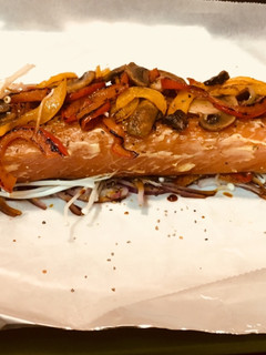 A picture of Salmon in Foil.