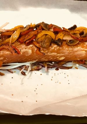 A picture of Salmon in Foil.