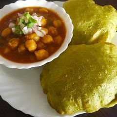 Palak Puris !! A picture of Palak Puris !!.