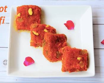 New Recipe Carrot Burfi Savory Delicious