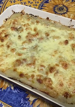 Une photo de Gratin de blettes et panais au jambon blanc et emmental