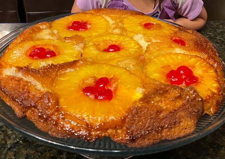 Bagaimana Membuat Pineapple upside down cake Anti Gagal