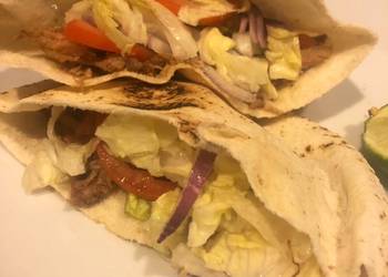 Ready to Serve Pita sandwich stuffed with leftover pork shoulder Savory Delicious