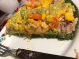 Tortilla arcoíris de espinaca