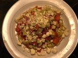 Easy Cheese Watermelon 🍉 & Cucumber Salad with feta cheese tossed in Italian dressing