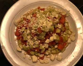 Easy Cooking Recipe Easy Cheese Watermelon   Cucumber Salad with feta cheese tossed in Italian dressing Restaurant Style