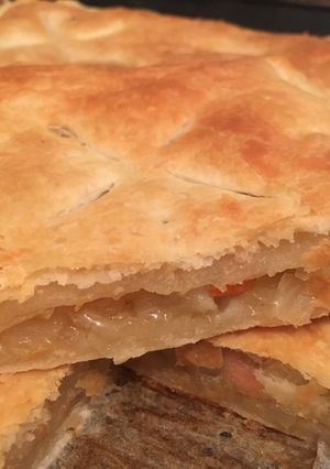 Una foto de Empanada de zamburiñas en hojaldre