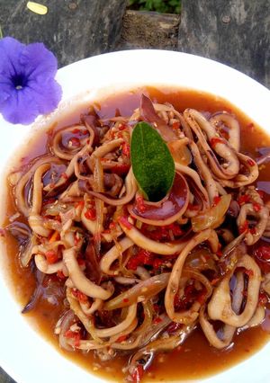 Foto resep Cumi tumis bawang saus pedas