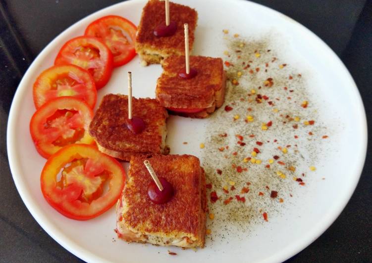 Steps to Prepare Quick Cheese Tomato Sandwich Bites