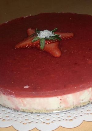 Una foto de Cheesecake de frutillas