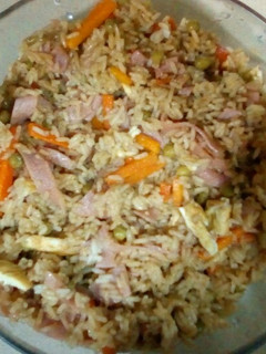 Una foto de Arroz tres delicias