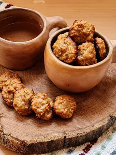 Una foto de Galletas de avena, banana y mantequilla de maní 🥜 sin azúcar ni edulcorante 🍌 veganas