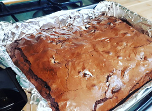 A picture of Chocolate Oreo brownies!!!.