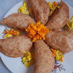 Rawa coconut Gujiya A picture of Rawa coconut Gujiya.