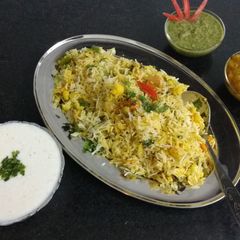 A picture of Hyderabadi Vegetable Biryani.