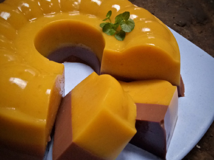 Anti Ribet, Membuat Puding Mangga Lapis Coklat Menu Enak