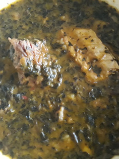 A picture of Bitterleaf soup.