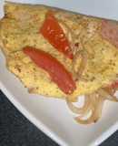 Omelette de cebolla y tomate