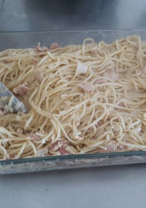 Una foto de Spaguetti al gratín