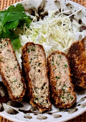 A picture of Ground Beef Cutlets with Herbs.