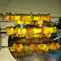 Restaurant style baked paneer tikka A picture of Restaurant style baked paneer tikka.