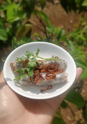 Hình của món Bánh cuốn từ bánh tráng.