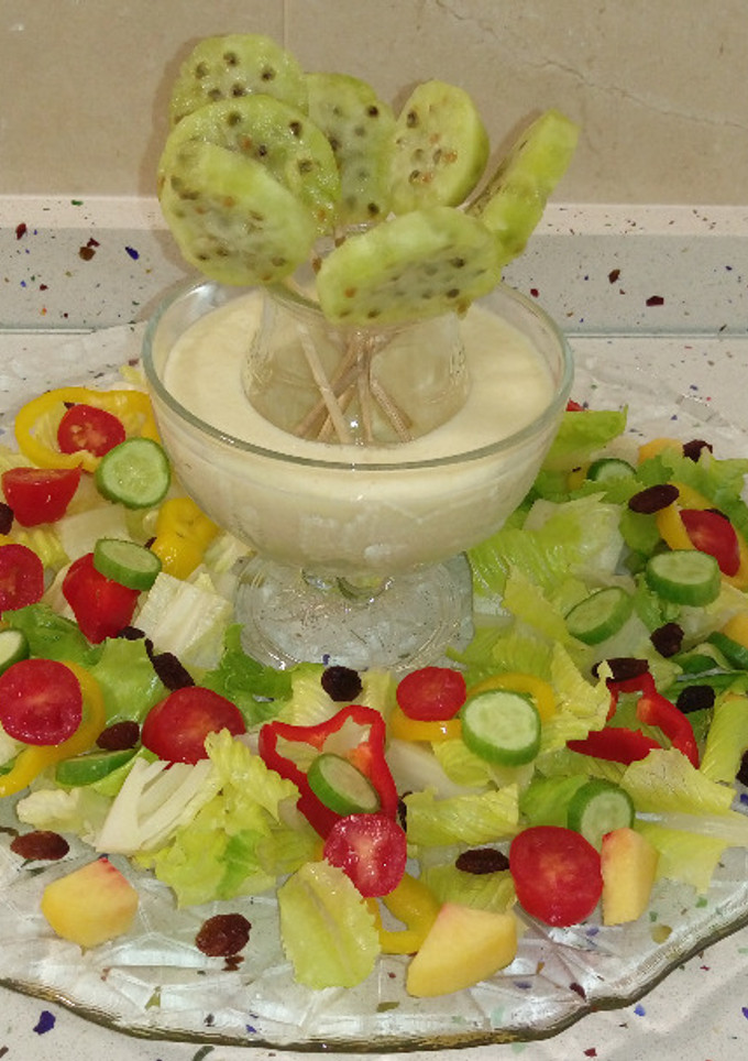Una foto de Merienda vegetal con smoothie y piruletas de higo chumbo