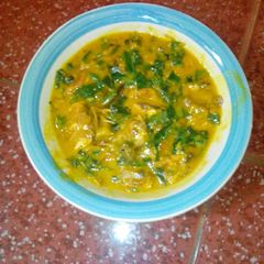 A picture of Ugu and cocoyam.