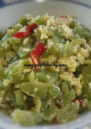 Foto resep Oseng pare telur bebek