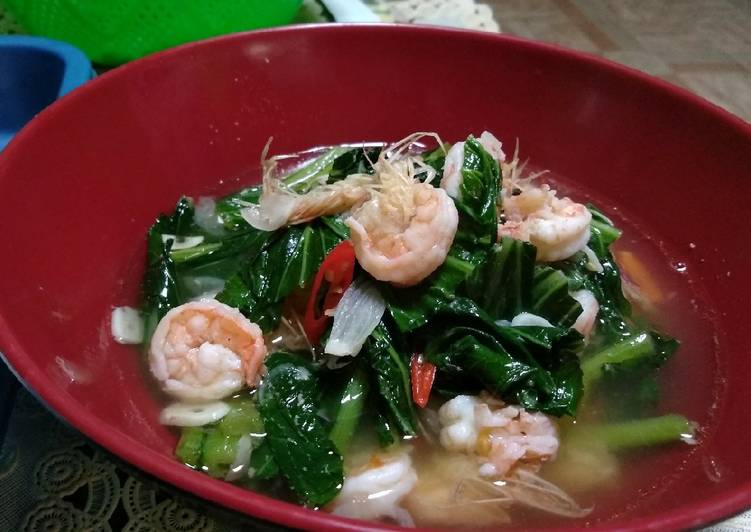 Resep Bening sawi dan udang, Enak