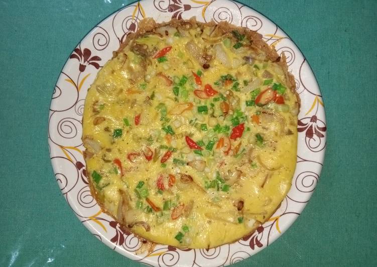 Resep Telur dadar Pizza Anti Gagal