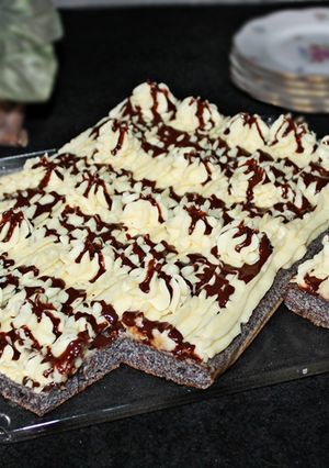 Madártej krémes mákos kevert recept fotója
