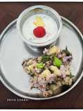 Fasting Special - Kand or Indian purple Yam Aloo Sabzi with Pineapple Strawberry Mint flavor Dip