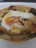 Cestitas con espaguetis y frutos secos
