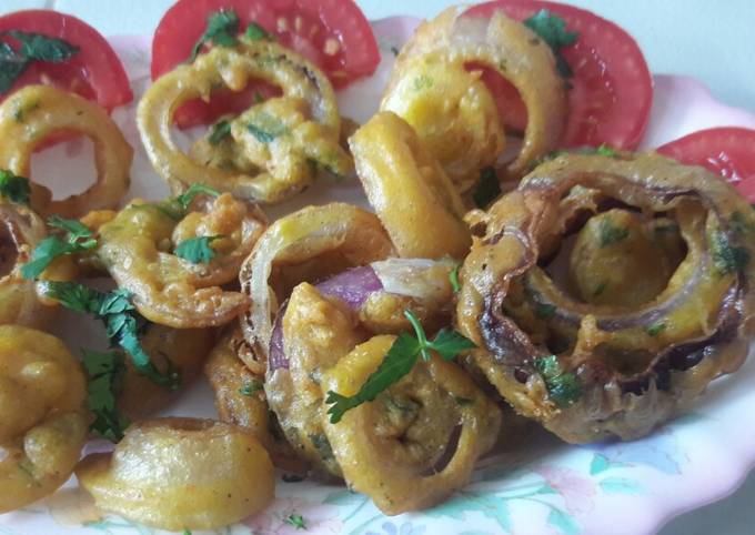 Steps to Make Perfect Spiced Onion rings bhajia #localfoodcontest_kisumu