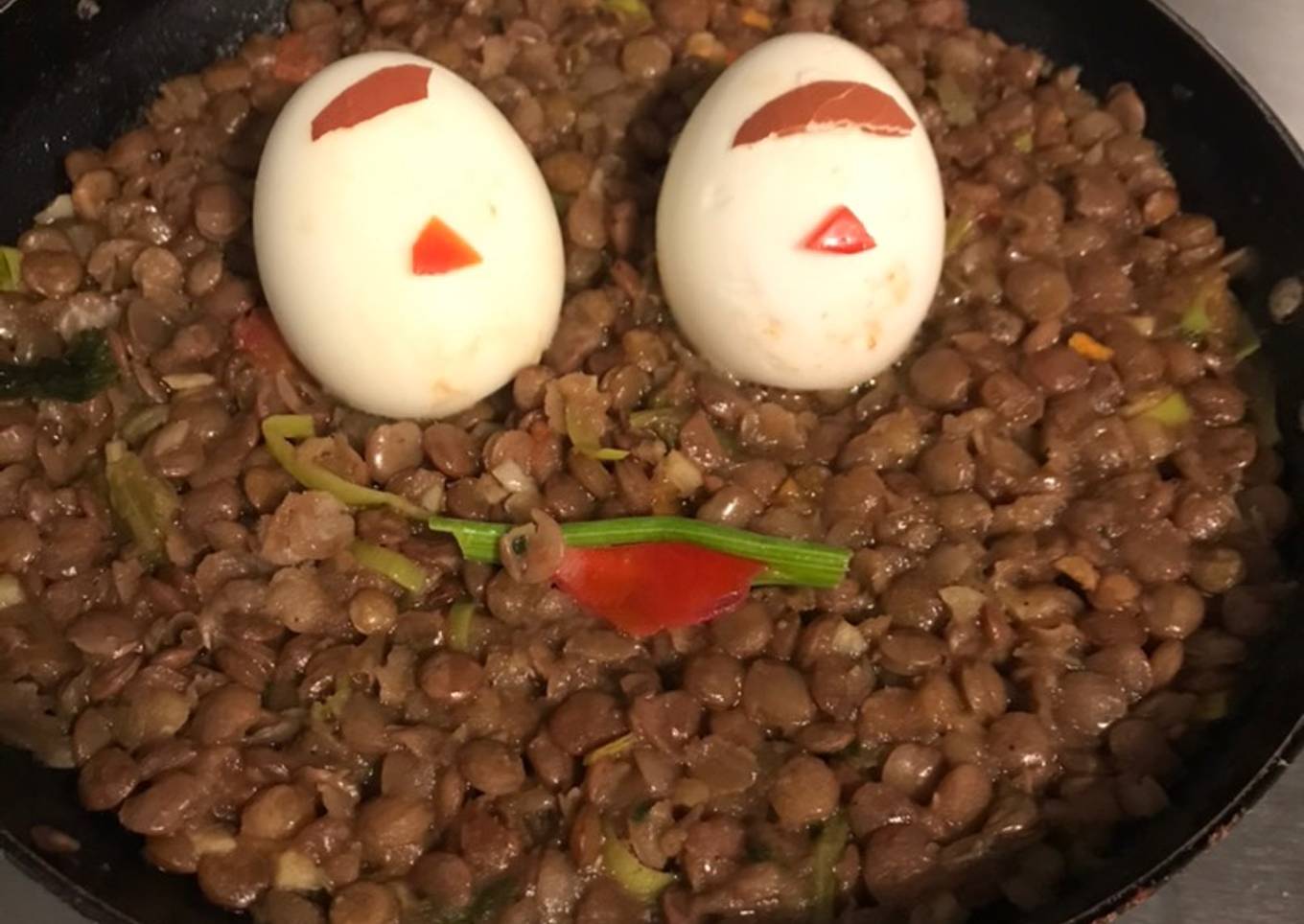 Lentejas a la pimienta y cúrcuma