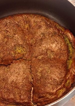 عکسی از دستور کوکو سبزی کم روغن
