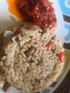 A picture of Rice and Beans Jollof.