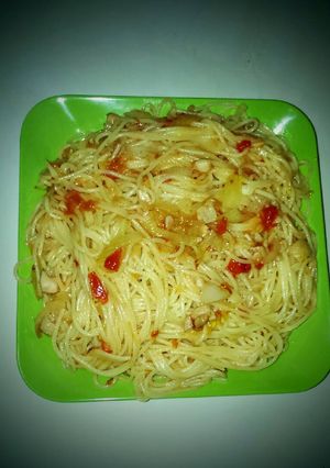 Foto resep Spaghetti Saos Ayam