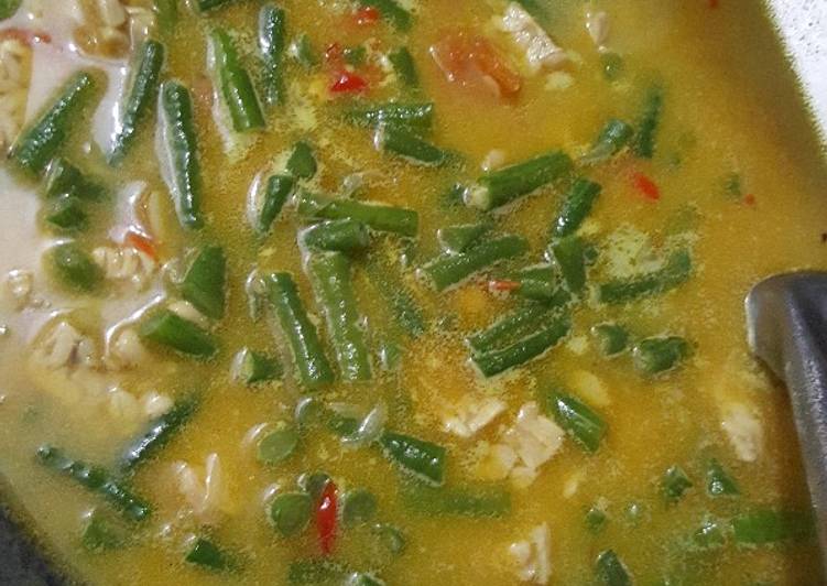 Lodeh kacang panjang n tempe simpel