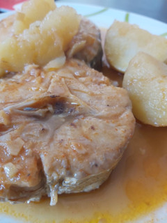 Una foto de Merluza a la gallega