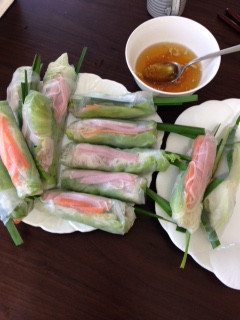 A picture of Vietnam spring rolls.