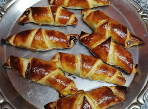 Foto de Croissants de Massa Folhada com recheio de Nutella