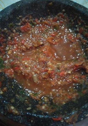 Foto resep Sambel terasi temannya sayur asem