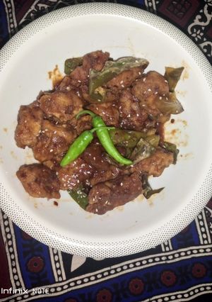 A picture of Green chili chicken.