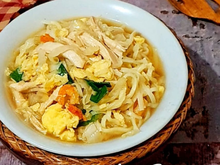 Resep Mie masak ayam kuah Anti Gagal