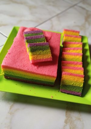 Foto resep Rainbow cake gurih