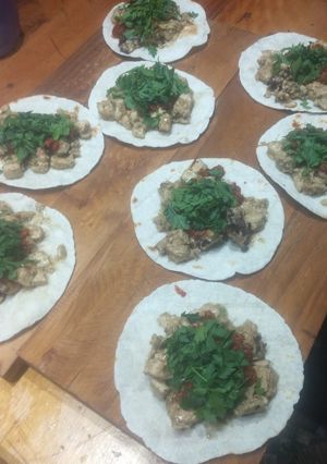 Una foto de Tacos de pollo picante