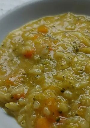 Foto principal de Arroz a la milanesa con gambas en Robot Taurus Foodie