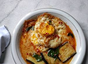 Foto resep #5 Pecel Santan Terong & Ndog Ceplok